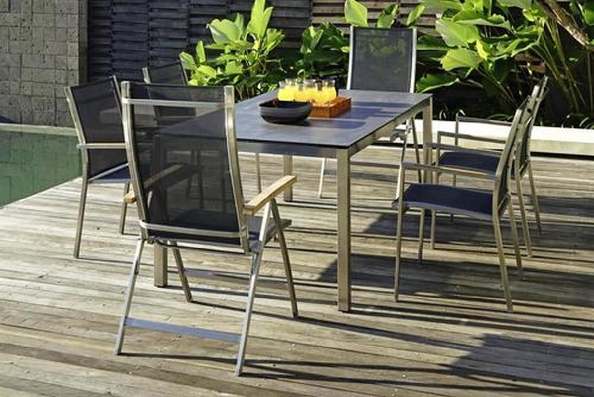 GARTENTISCHGESTELL 160/90/74 cm Metall  - Silberfarben, Design, Metall (160/90/74cm) - Zebra 