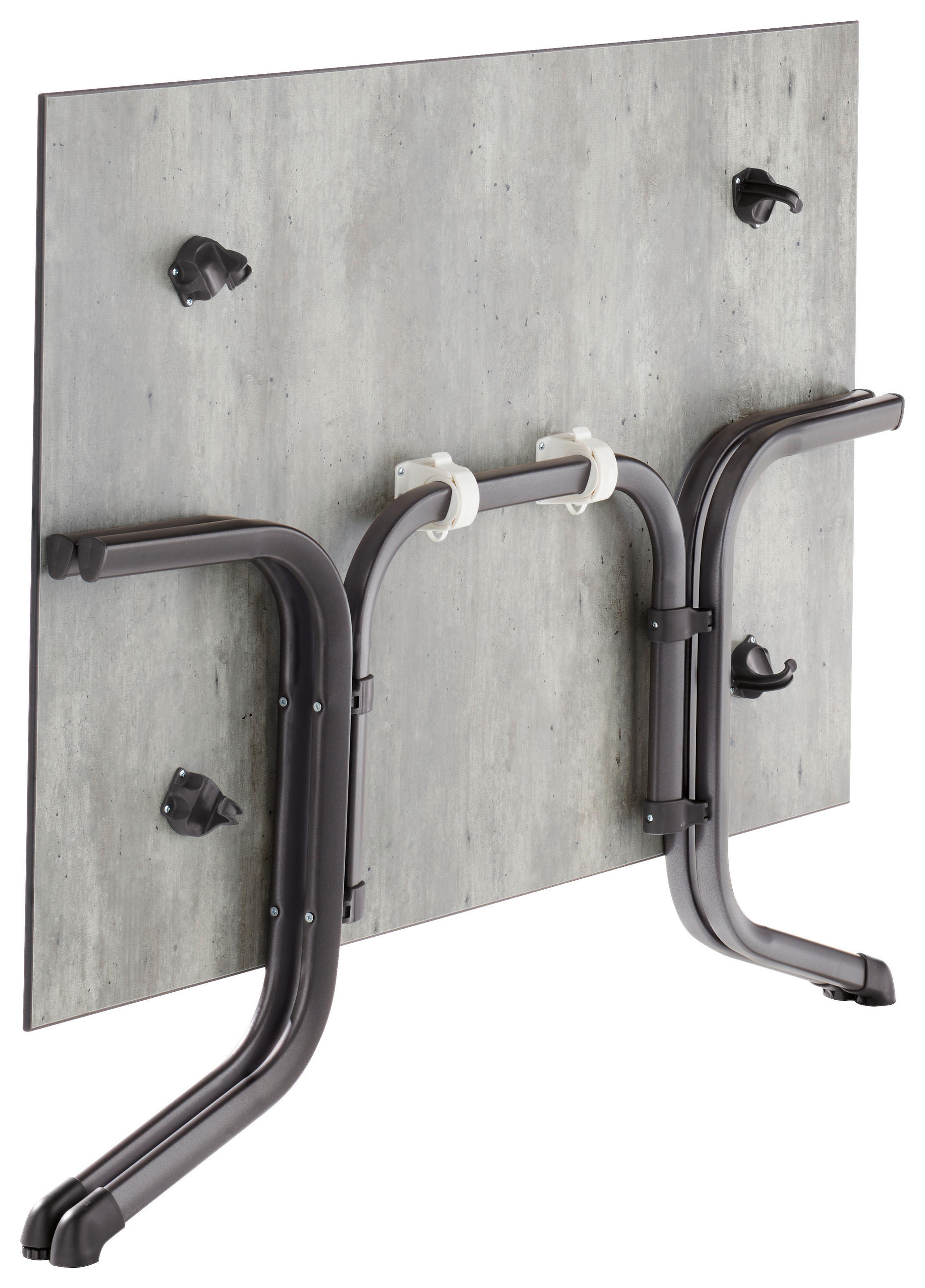 GARTENKLAPPTISCH 140/90/73 cm Metall, Kunststoff rechteckig  - Silberfarben/Grau, Basics, Kunststoff/Metall (140/90/73cm) - Sieger