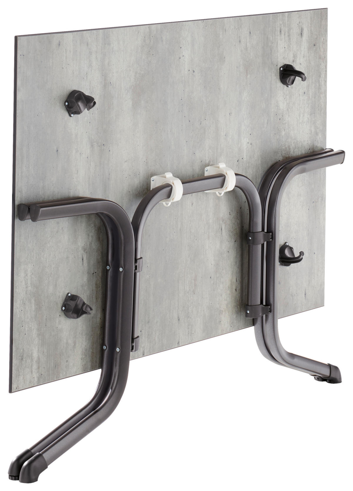 GARTENKLAPPTISCH 140/90/73 cm Metall, Kunststoff rechteckig  - Silberfarben/Grau, Basics, Kunststoff/Metall (140/90/73cm) - Sieger
