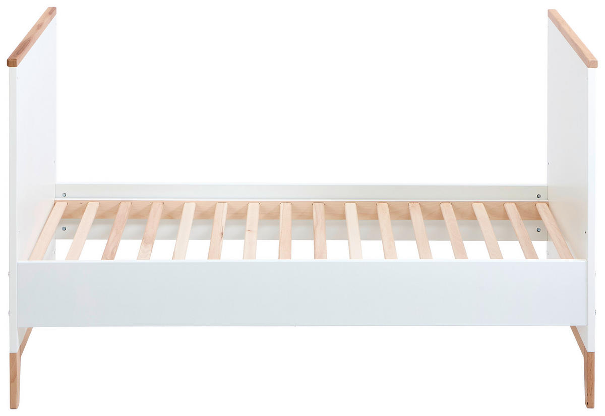 GITTERBETT 145/75/84 cm  - Naturfarben/Weiß, KONVENTIONELL, Holz (145/75/84cm) - Jimmylee