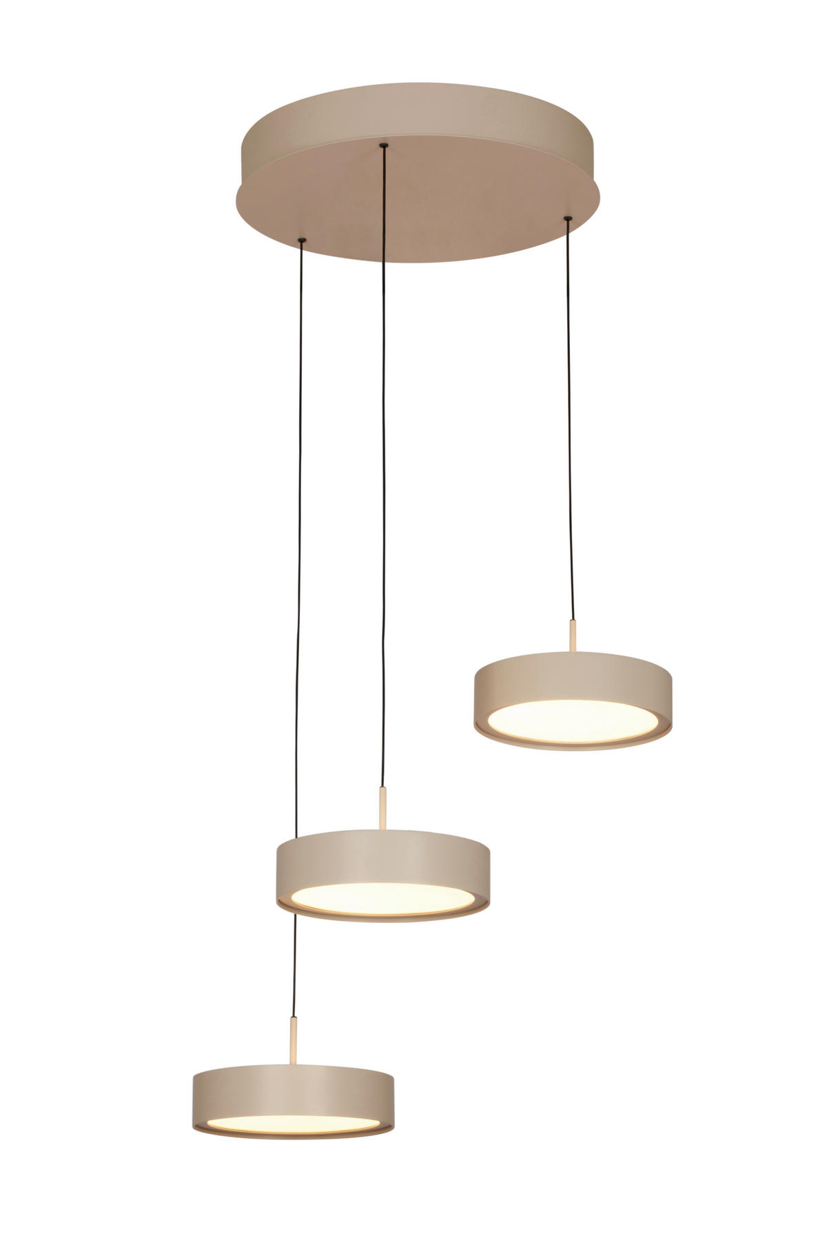 ZÁVESNÉ LED SVIETIDLO, 46.5/180 cm  - piesková, Design, kov (46.5/180cm) - Dieter Knoll