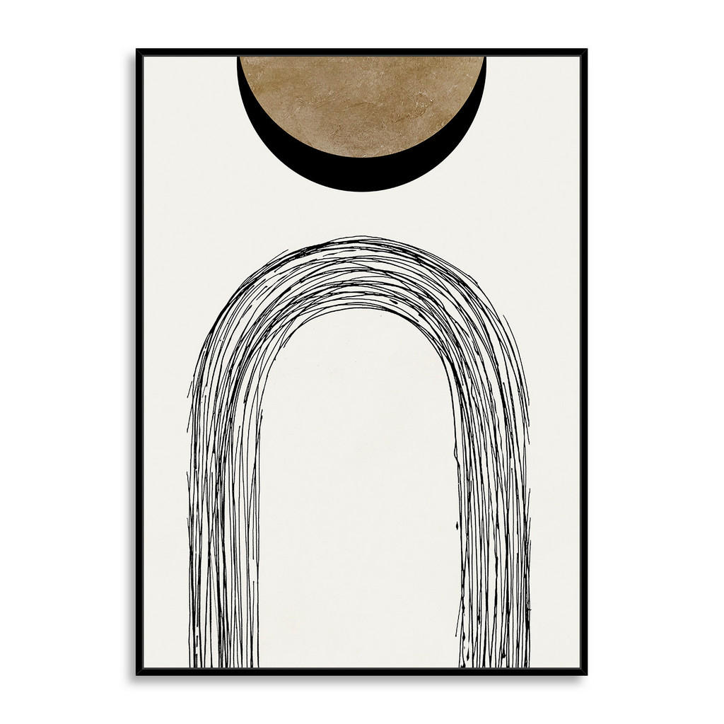 Thumbnail - Monee Kunstdruck, Schwarz, Gold, Textil, Holzwerkstoff, rechteckig, 51.5x71.5 cm, gerahmt, Bilder und Zubehör, Wandbilde...