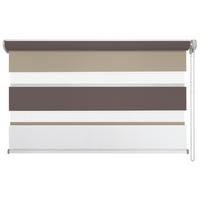 DOPPELROLLO  halbtransparent   80/210 cm   - Braun/Weiß, Basics, Textil (80/210cm)