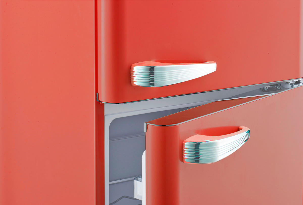 KÜHL-GEFRIER-KOMBINATION KG250.4RT  - Rot, Basics, Kunststoff/Metall (54,60/177,50/62,60cm) - Wolkenstein