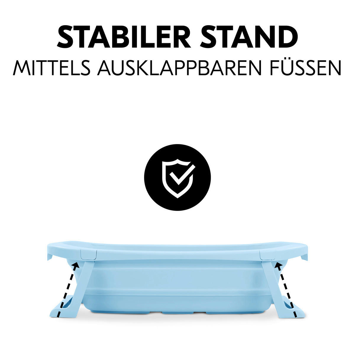 BABYBADEWANNE Wash N Fold  - Hellblau, Basics, Kunststoff (48/25/80cm) - Hauck
