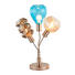 TISCHLEUCHTE - Blau/Bernsteinfarben, Trend, Glas/Metall (35cm) TISCHLEUCHTE - Blau/Bernsteinfarben, Trend, Glas/Metall (35cm)