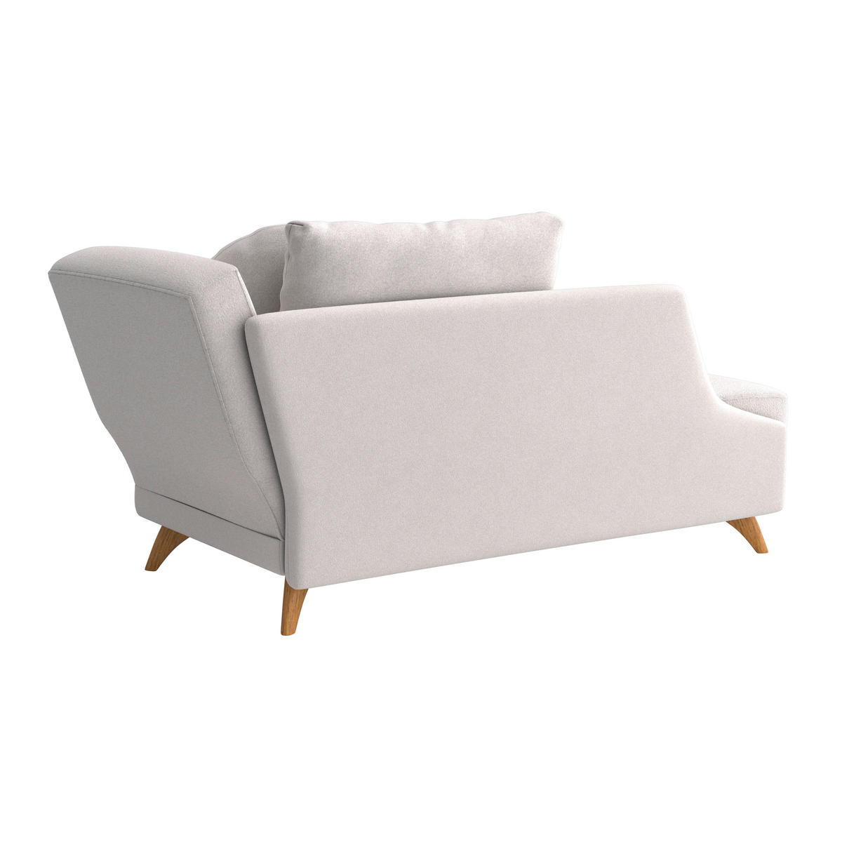 RÉCAMIERE in Flachgewebe Hellgrau  - Eichefarben/Hellgrau, Modern, Holz/Textil (205/74-87/94cm) - Bali