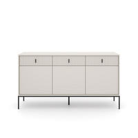 SIDEBOARD Maggiore  in 154,5/82,6/39 cm  - Kaschmir/Schwarz, Design, Holzwerkstoff/Metall (154,5/82,6/39cm) - Boxxx