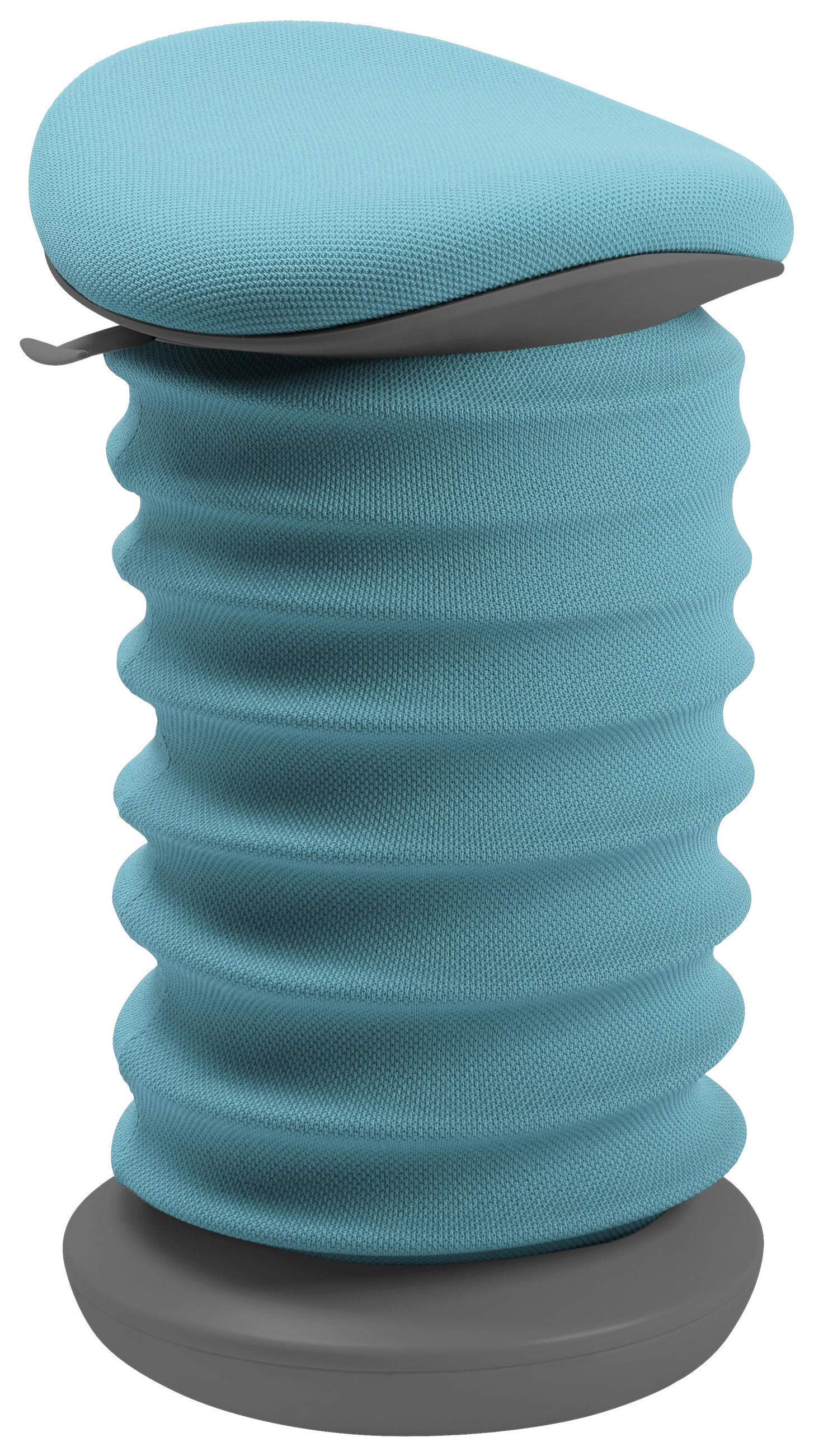 BÜROHOCKER Blau, Grau  - Blau/Grau, Design, Kunststoff/Textil (37,5/53-64/36cm) - Topstar