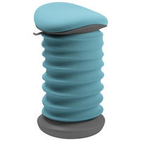 BÜROHOCKER Blau, Grau  - Blau/Grau, Design, Kunststoff/Textil (37,5/53-64/36cm) - Topstar