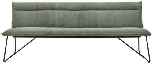 SITZBANK 180/88/66 cm Cord Waldgrün Metall  - Waldgrün/Schwarz, Design, Textil/Metall (180/88/66cm) - Johann Jakob