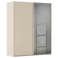 SCHWEBETÜRENSCHRANK 201/223/68 cm,  in Champagner, 2 Tür(en)  - Champagner, KONVENTIONELL, Glas/Holzwerkstoff (201/223/68cm) - Novel