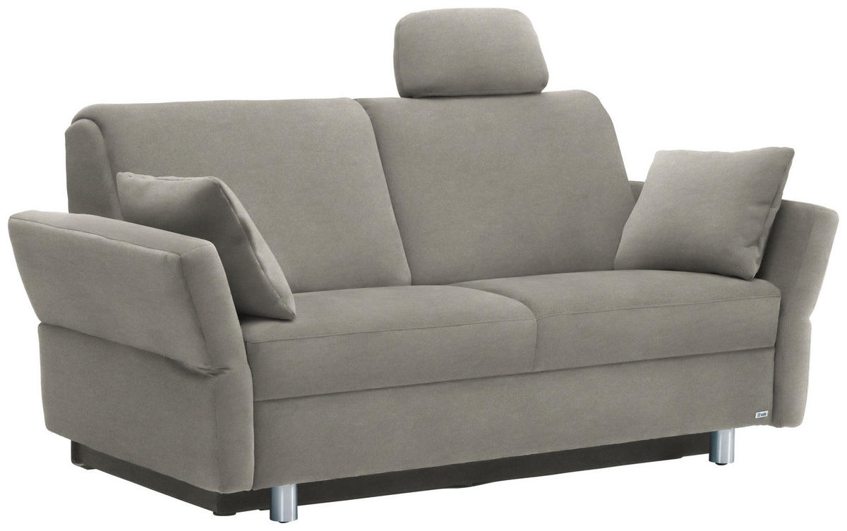 SCHLAFSOFA in Velours, beflockt Schlammfarben  - Schlammfarben/Alufarben, KONVENTIONELL, Kunststoff/Textil (170/88/91cm) - Sedda
