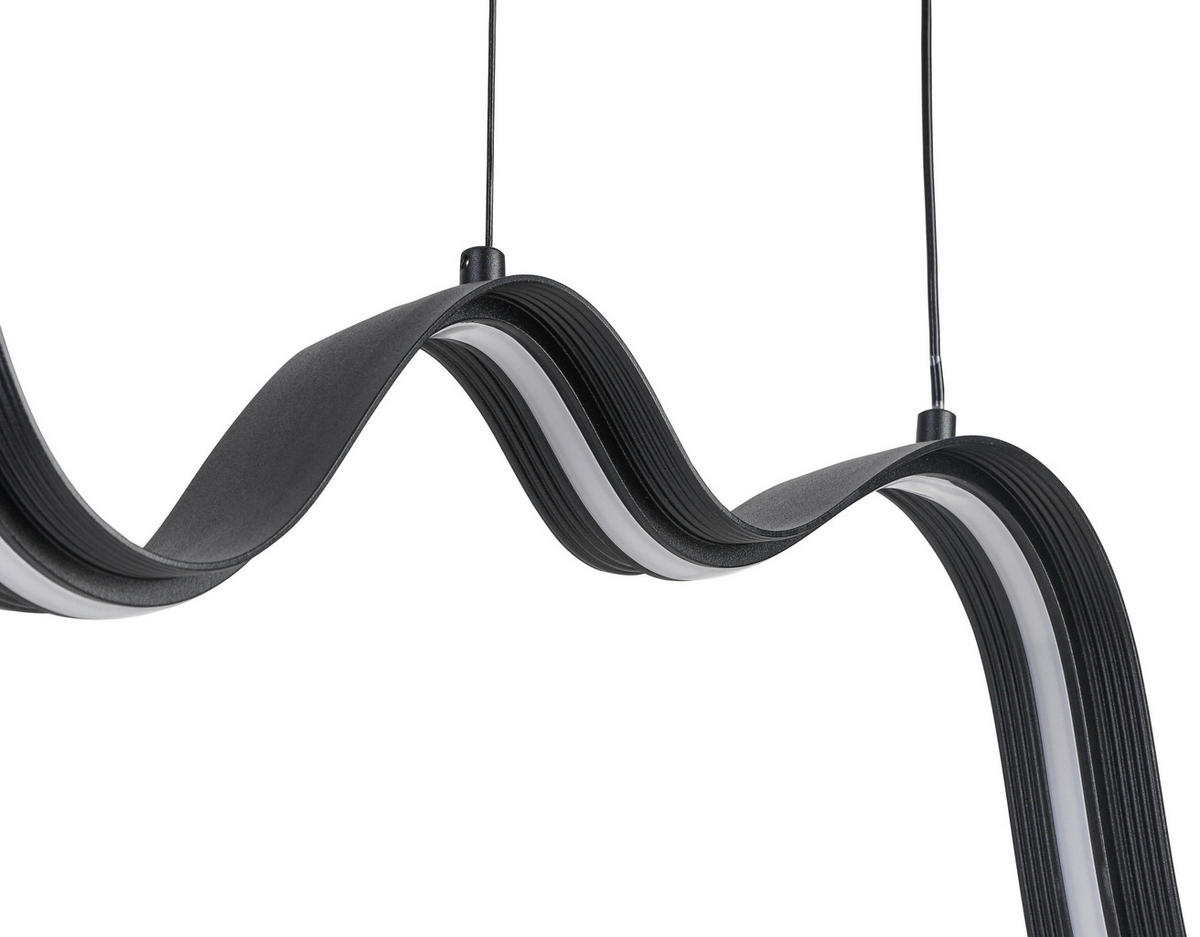 HÄNGELEUCHTE 100/8/120 cm   - Schwarz, Trend, Kunststoff/Metall (100/8/120cm) - Collet's Monde