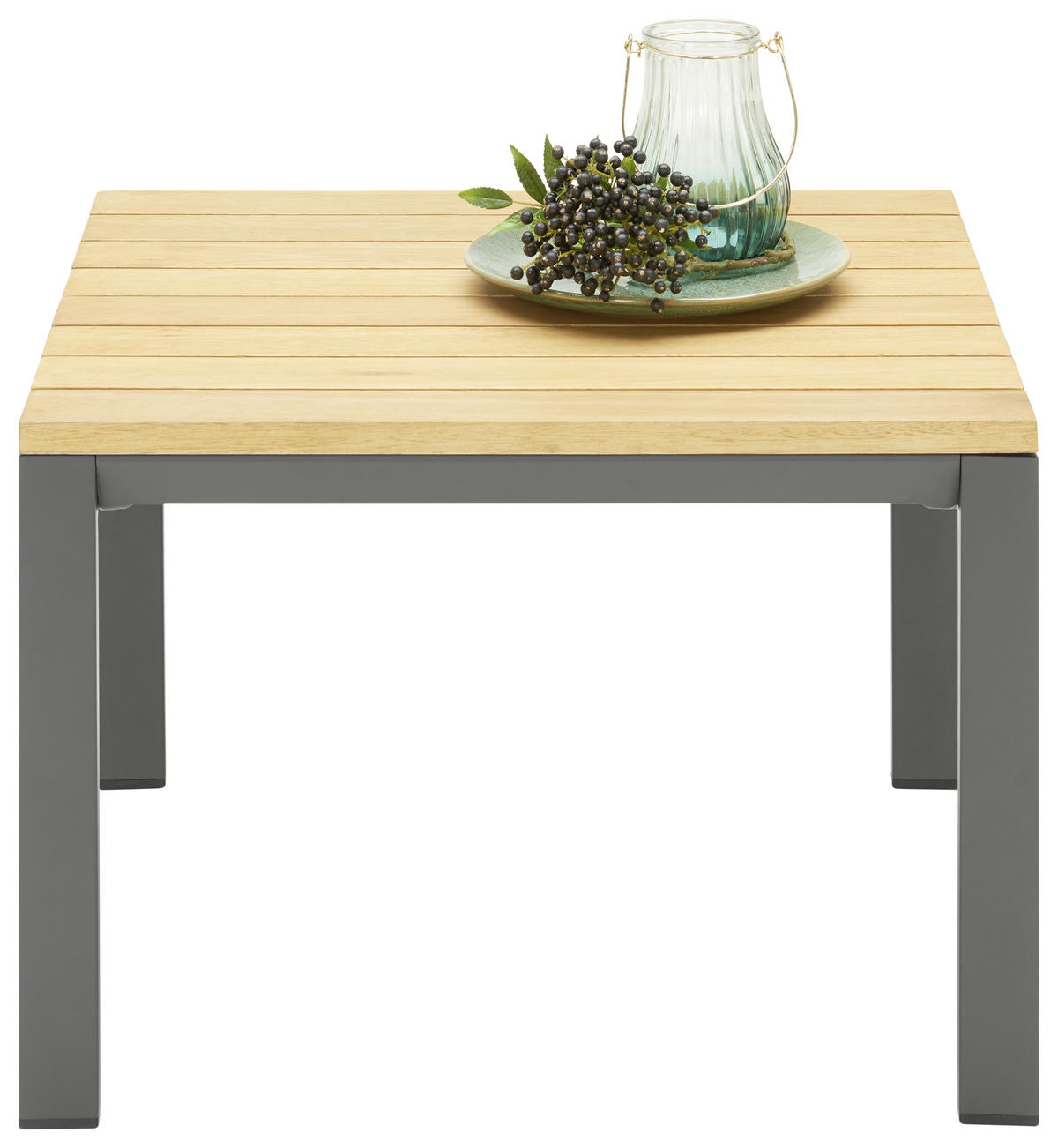 LOUNGETISCH 65/65/40 cm  - Anthrazit/Naturfarben, Design, Holz/Metall (65/65/40cm) - Ambia Garden