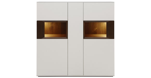 HIGHBOARD 150/145,3/37,1 cm - Nussbaumfarben/Weiß, Design, Holz/Holzwerkstoff (150/145,3/37,1cm) - Dieter Knoll
