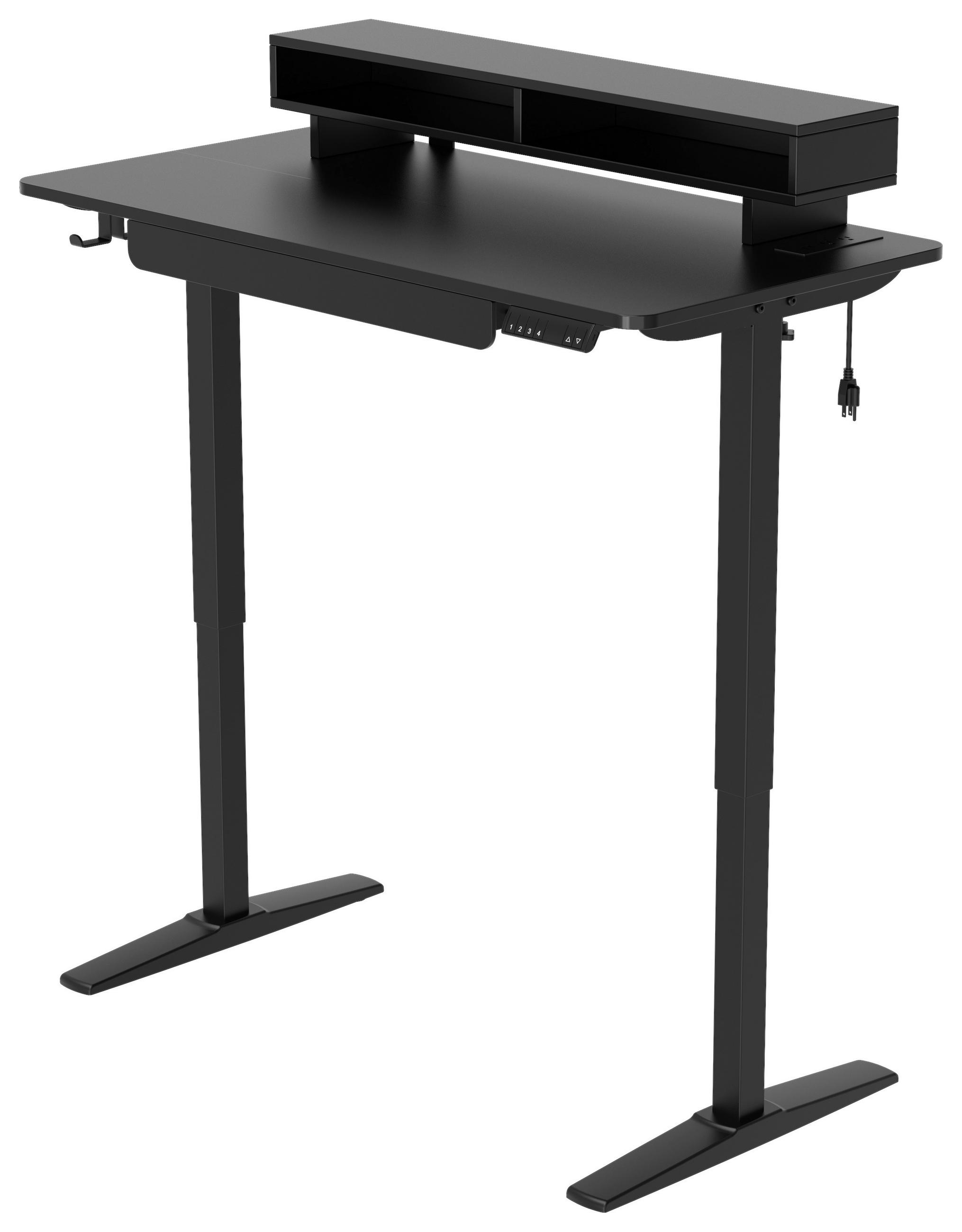 SCHREIBTISCH  in Schwarz  - Schwarz, MODERN, Holzwerkstoff/Kunststoff (120/75/120/60cm) - MID.YOU