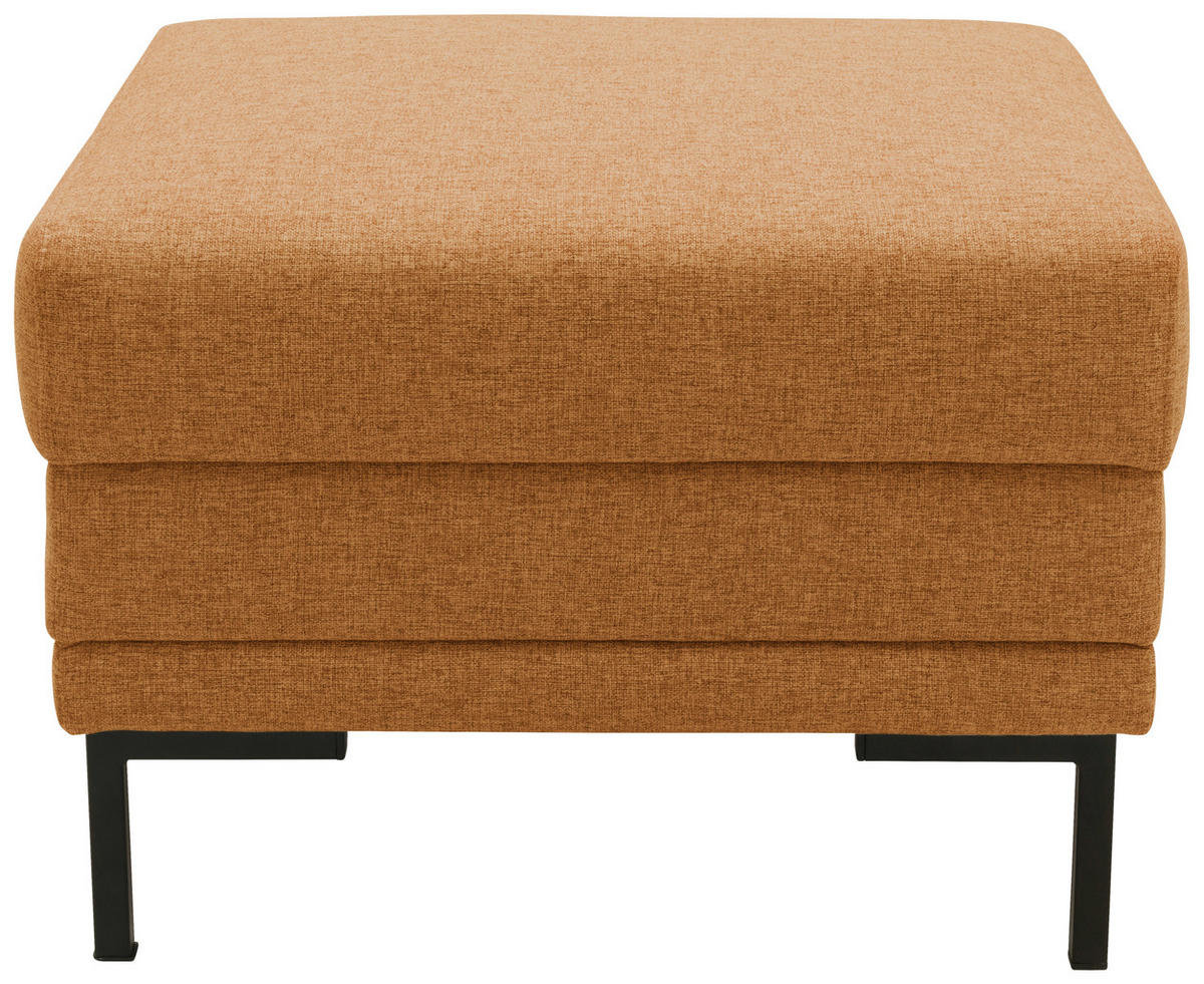 HOCKER Webstoff Messingfarben  - Messingfarben/Schwarz, Design, Textil/Metall (55/45/55cm) - LOOKS by W.Joop