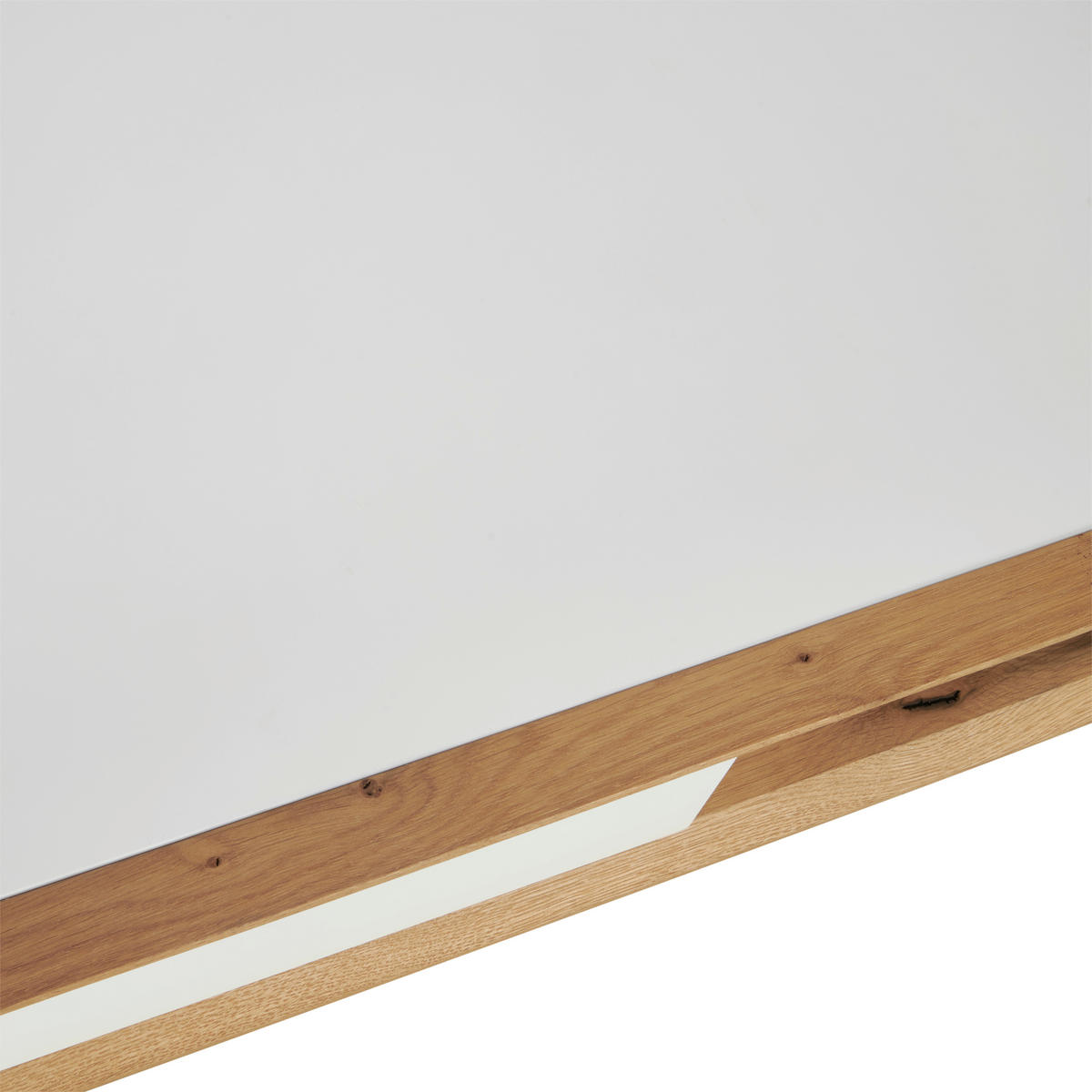 PISALNA MIZA les, leseni material bela, barve hrasta  - barve hrasta/bela, Moderno, leseni material/les (120/78/58cm) - MID.YOU