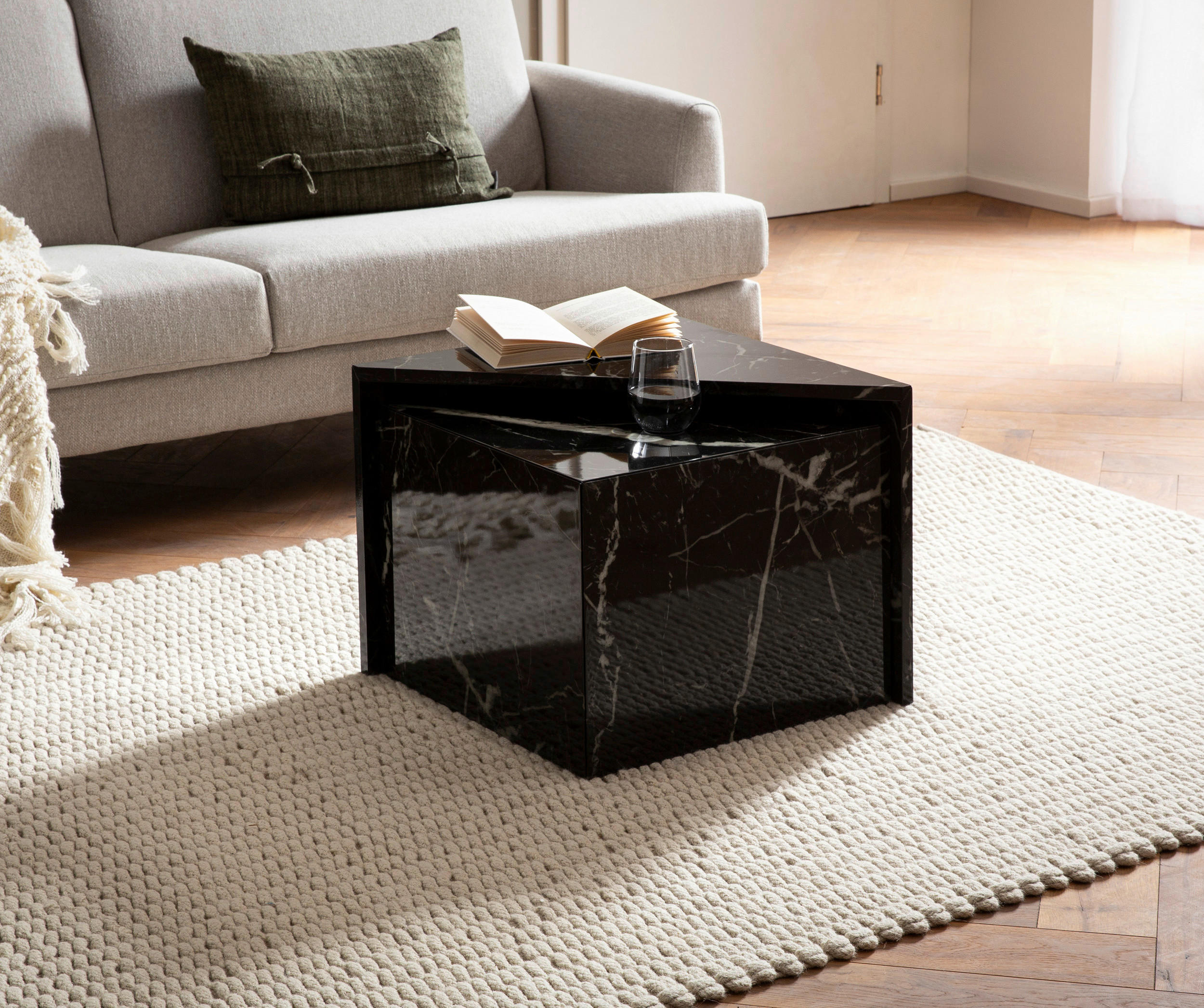 SOFFBORD - svart högglans, Lifestyle, trämaterial (50/50/41,5cm) - Livetastic