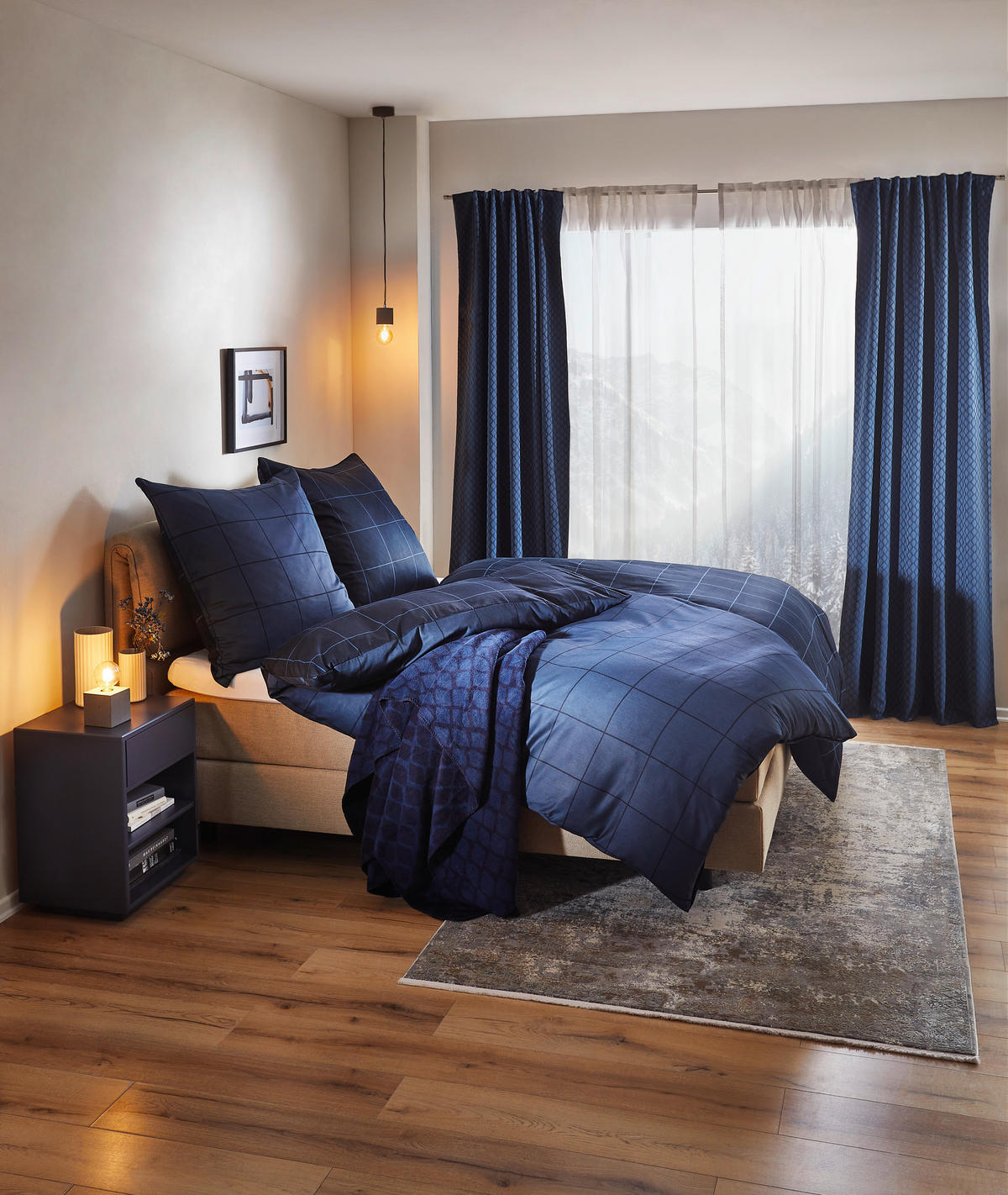 FERTIGVORHANG  blickdicht  140/245 cm   - Blau, KONVENTIONELL, Textil (140/245cm) - Dieter Knoll