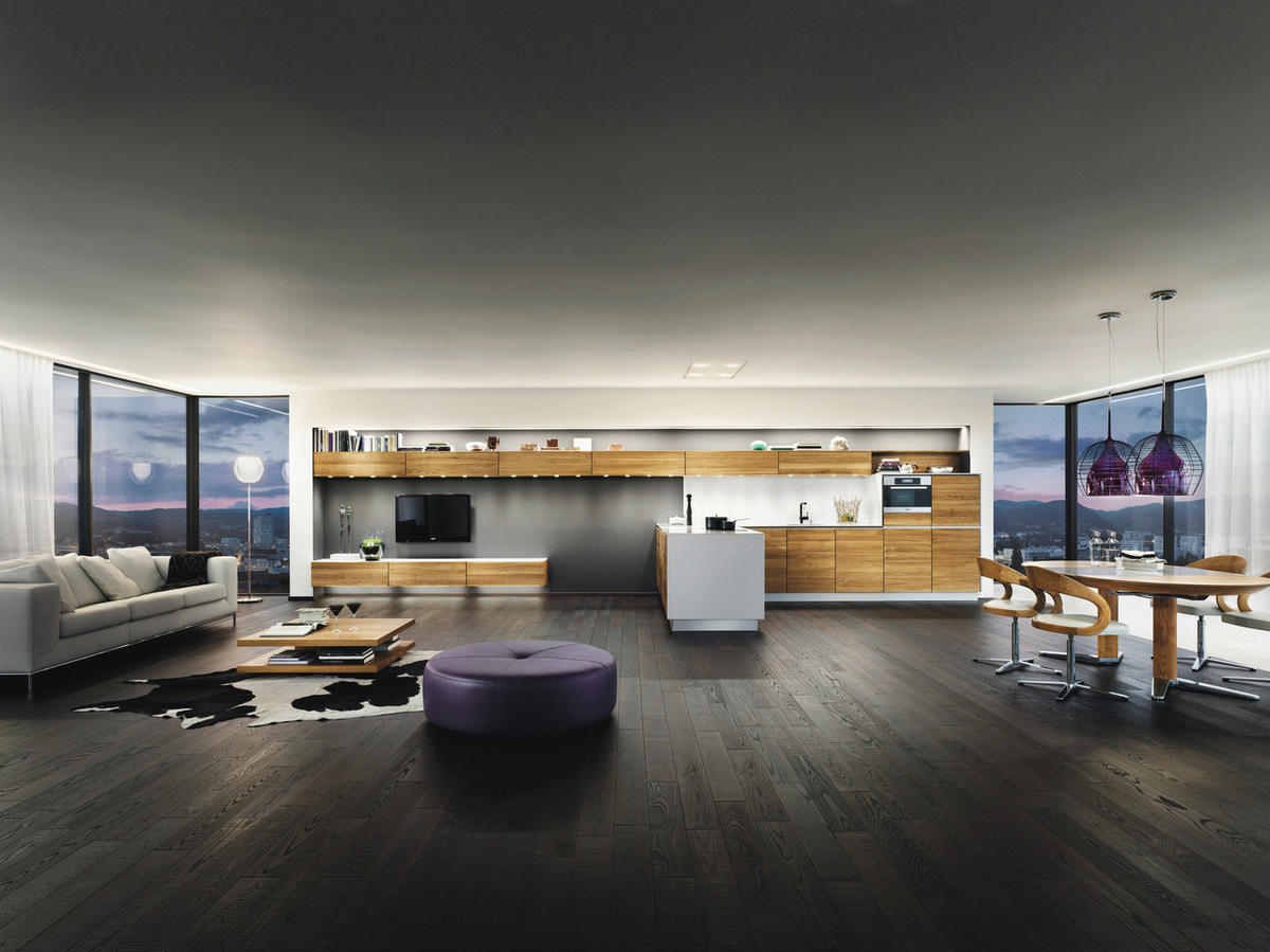 EINBAUKÜCHE VAO  - Eichefarben, Design, Holz - TEAM 7