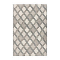 NAPLOCHO TKANÝ KOBEREC, 120/170 cm krémová, šedá - šedá/krémová, Konvenční, textil (120/170cm)