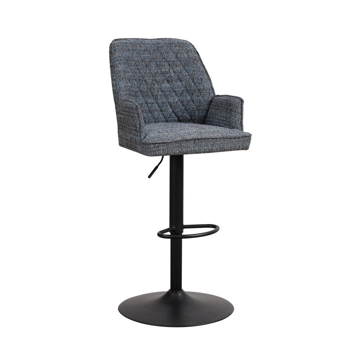 BARHOCKER-SET in Blau  - Blau/Schwarz, Design, Textil/Metall (54/100/58cm) - MID.YOU