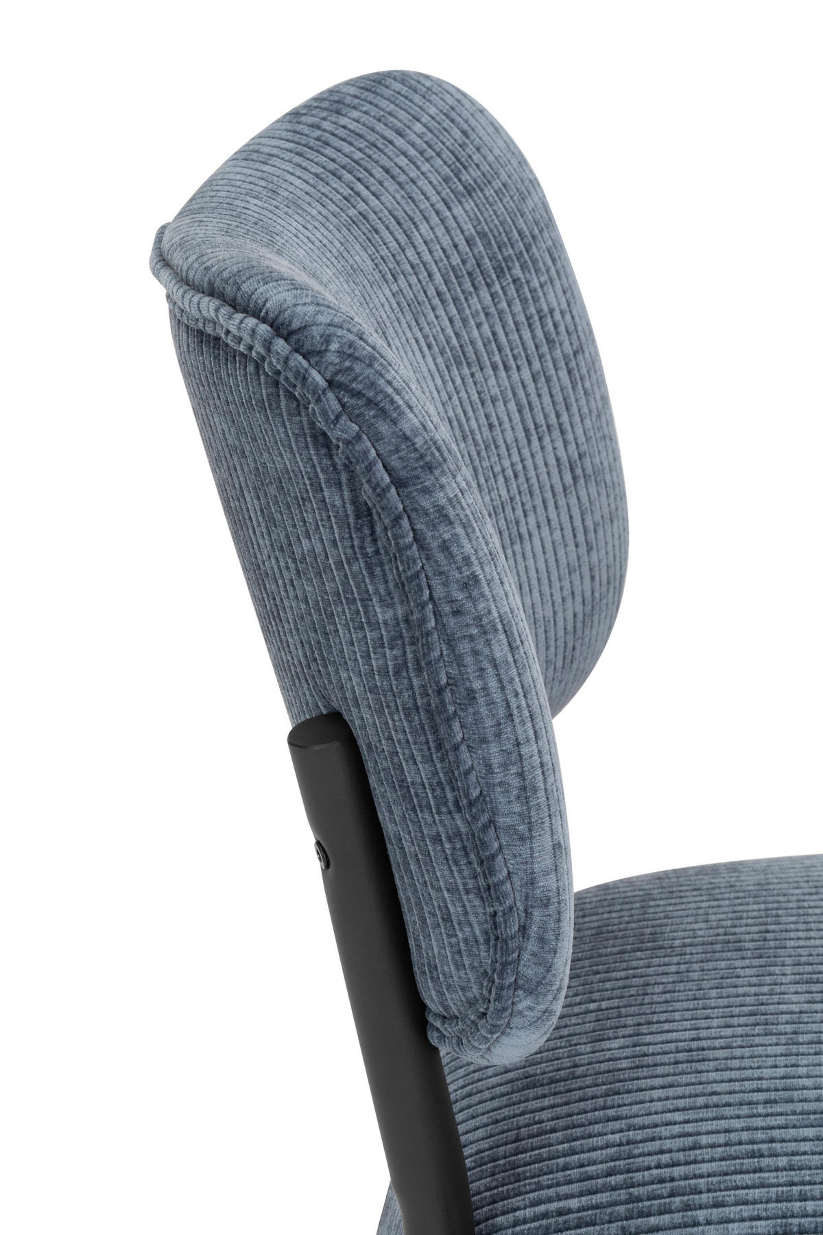 SESSEL in Cord Blau  - Blau/Schwarz, Design, Textil/Metall (62/76/65,5cm) - P & B