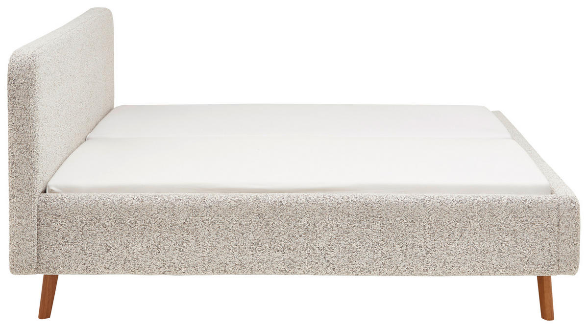 POLSTERBETT 120/200 cm, {[inkl. ],item.attr('349-543'),[, ]} - Eichefarben/Birkefarben, Design, Holz/Textil (120/200cm) - Xora