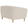 CHESTERFIELD-SOFA Flachgewebe Beige  - Eichefarben/Beige, Trend, Holz/Textil (150/78/84cm) - Ambia Home