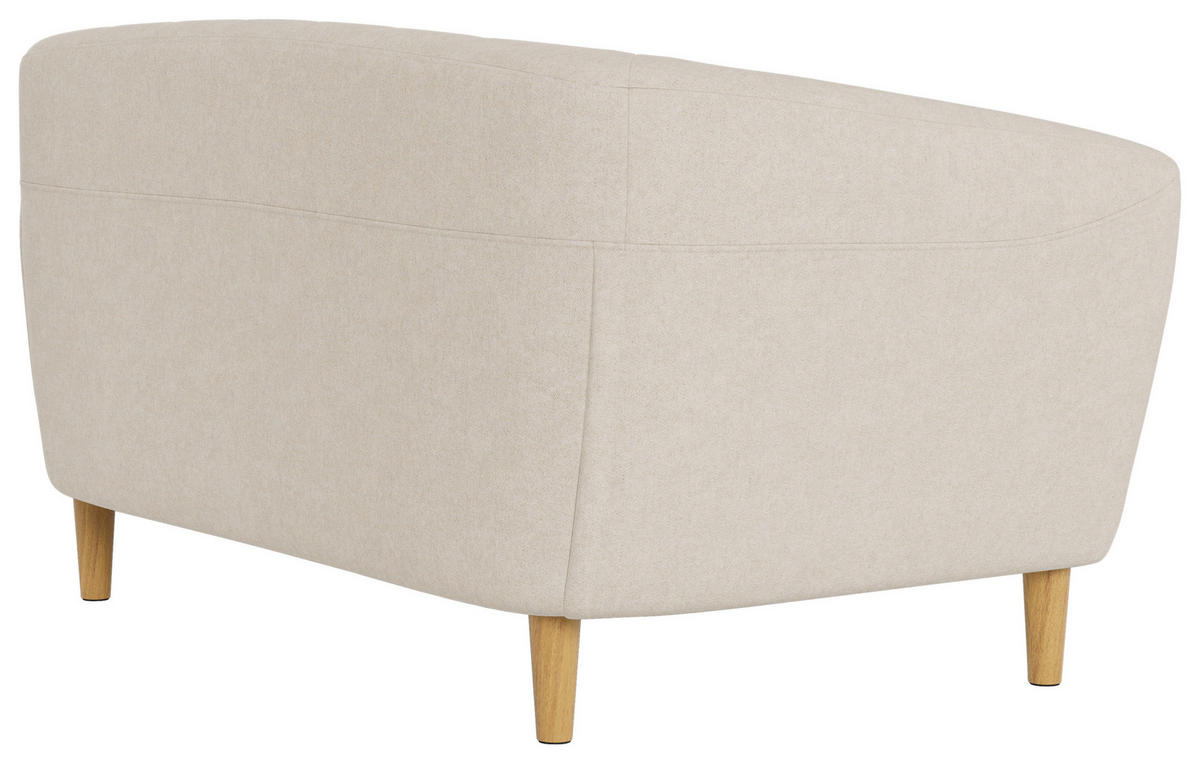 CHESTERFIELD-SOFA Flachgewebe Beige  - Eichefarben/Beige, Trend, Holz/Textil (150/78/84cm) - Ambia Home