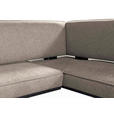 ECKBANK 235/165 cm Webstoff Schwarz, Dunkelgrau Buche massiv - Dunkelgrau/Schwarz, Basics, Holz/Textil (235/165cm) - Carryhome