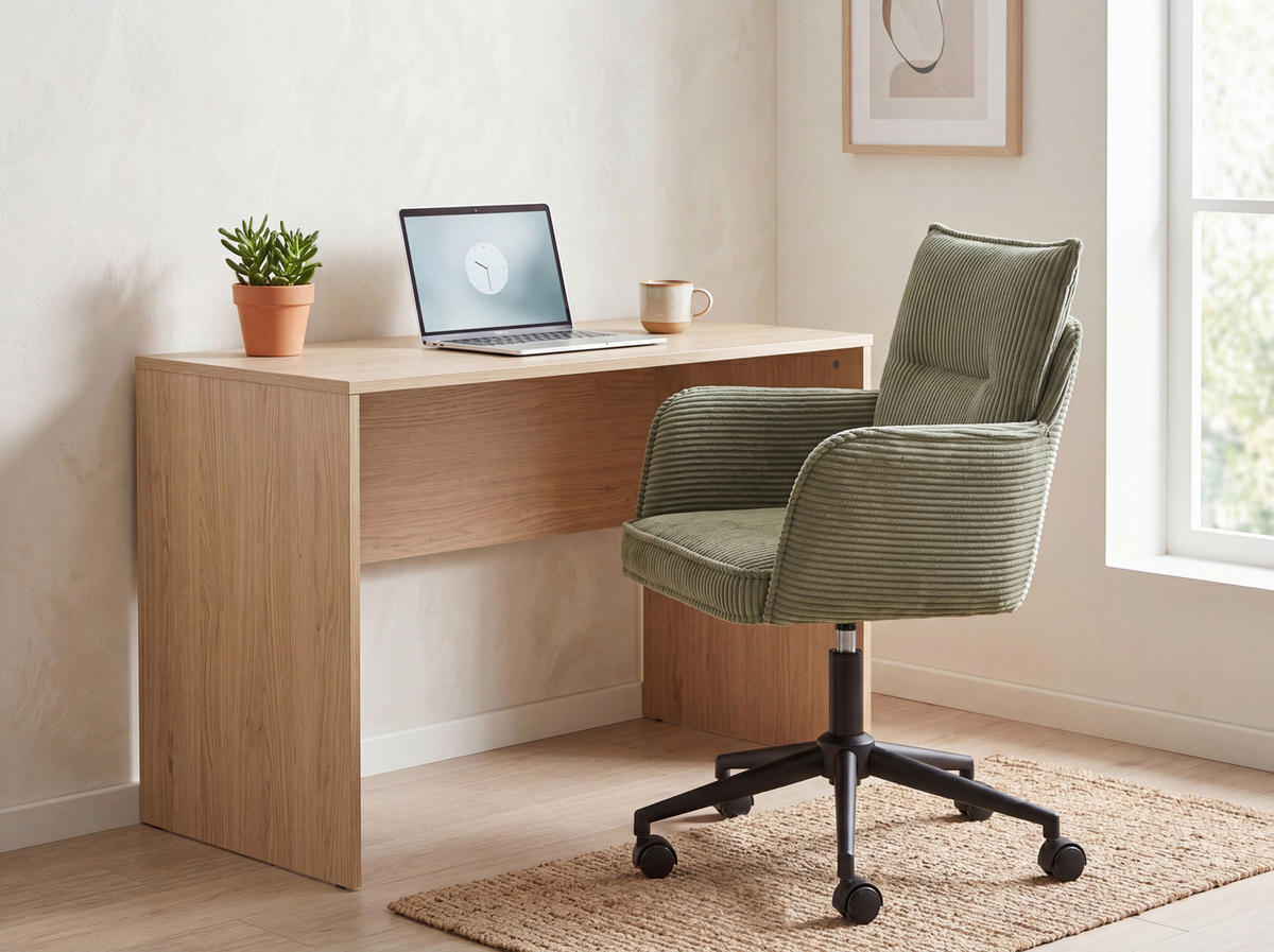 STOLICA OKRETNA  zelena, crna  metal, tekstil  - zelena/crna, Moderno, metal/tekstil (58,5/88/95/63cm) - Livetastic