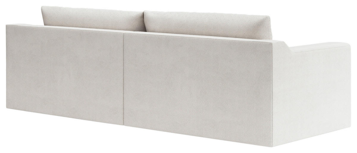 BIGSOFA in Chenille, Flachgewebe Grau  - Schwarz/Grau, Design, Kunststoff/Textil (276/90/109cm) - Sit & More