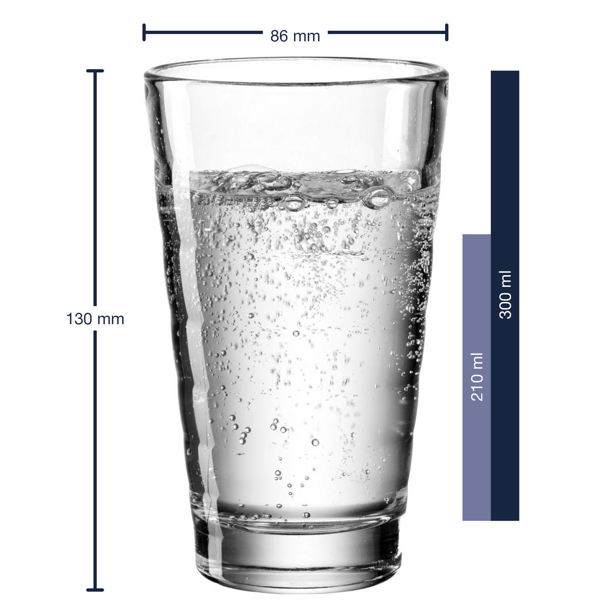 GLÄSERSET Onda 12-teilig  - Transparent, KONVENTIONELL, Glas - Leonardo