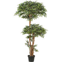 KUNSTPFLANZE Mäusedorne 170 cm  - Schwarz/Braun, Design, Kunststoff (170cm) - P & B