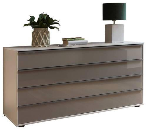 SIDEBOARD  in 141/70/43 cm  - Schieferfarben/Schwarz, Design, Glas/Holzwerkstoff (141/70/43cm) - Dieter Knoll