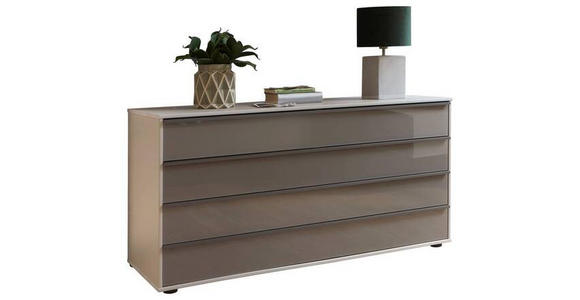 SIDEBOARD Braun, Grau  - Schieferfarben/Schwarz, Design, Glas/Holzwerkstoff (141/70/43cm) - Dieter Knoll