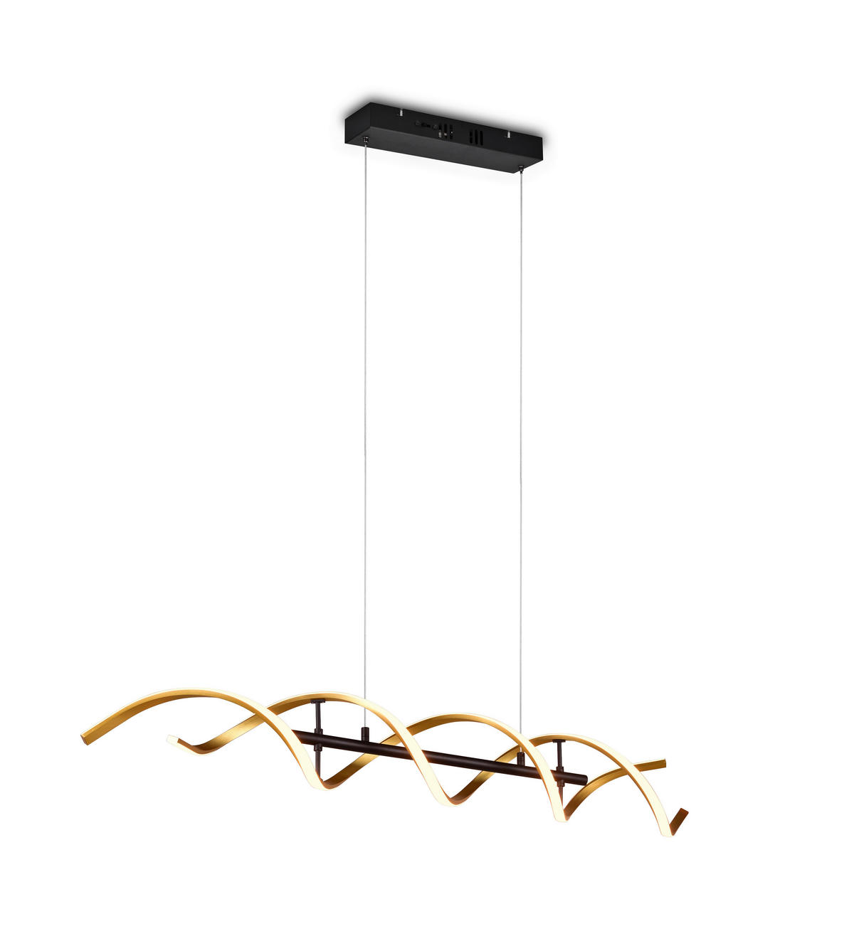 LED-HÄNGELEUCHTE 104,5/16/150 cm    - Goldfarben/Alufarben, Design, Metall (104,5/16/150cm) - Trio Leuchten