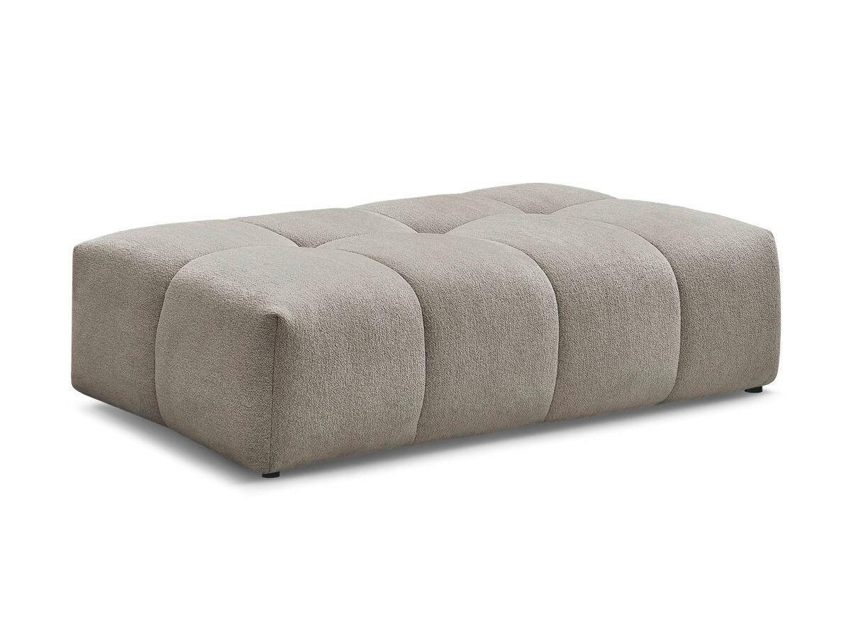 HOCKER EVEREST Flachgewebe Taupe  - Taupe/Schwarz, MODERN, Kunststoff/Textil (166/100/40cm)