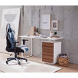 SCHREIBTISCH 140/60/76 cm  in Weiß, Eichefarben  - Eichefarben/Weiß, Design, Holzwerkstoff/Metall (140/60/76cm) - Hom`in