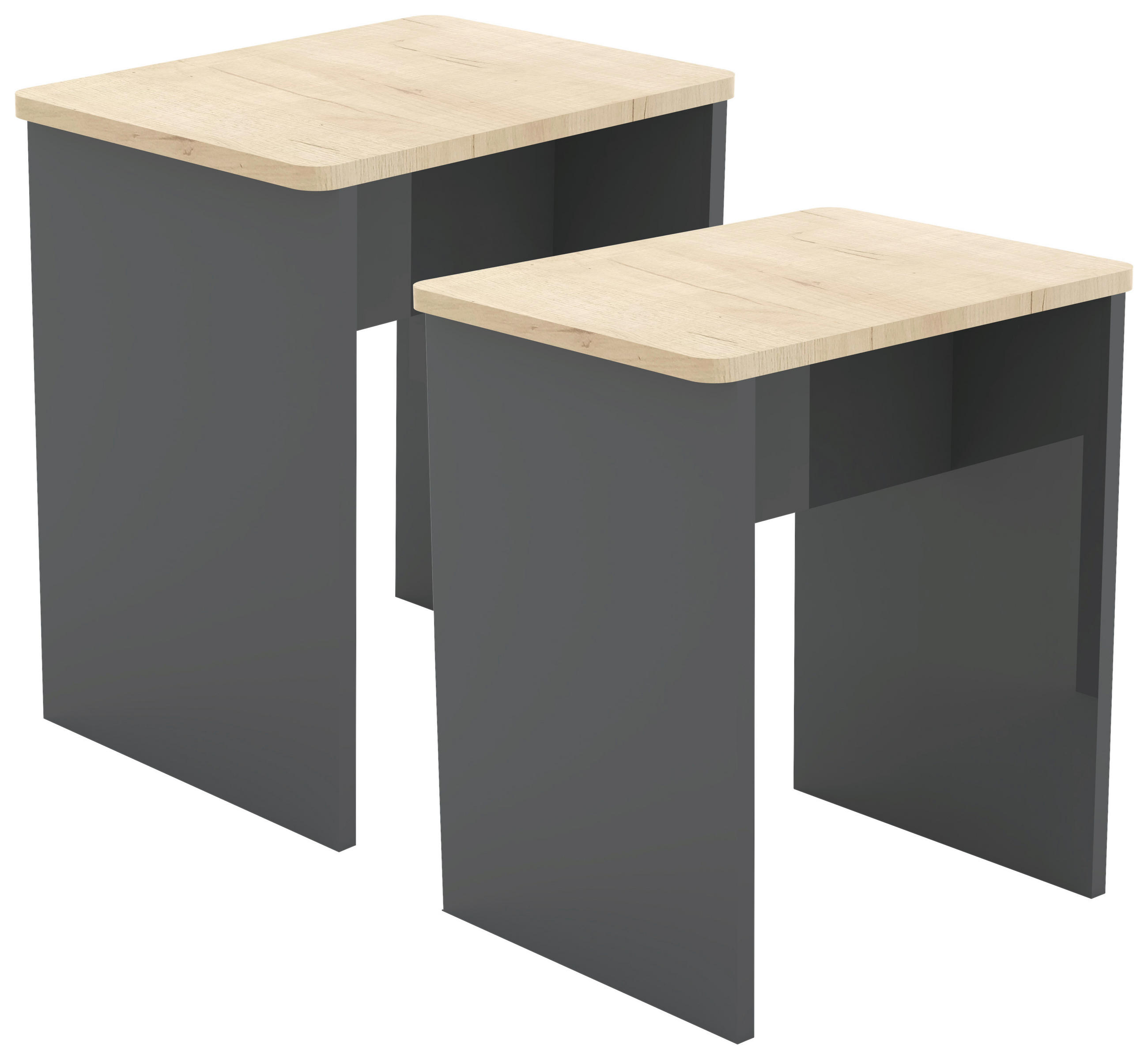 HOCKER in Holzwerkstoff Anthrazit - Anthrazit, Modern, Holzwerkstoff (40/45/30cm) - MID.YOU