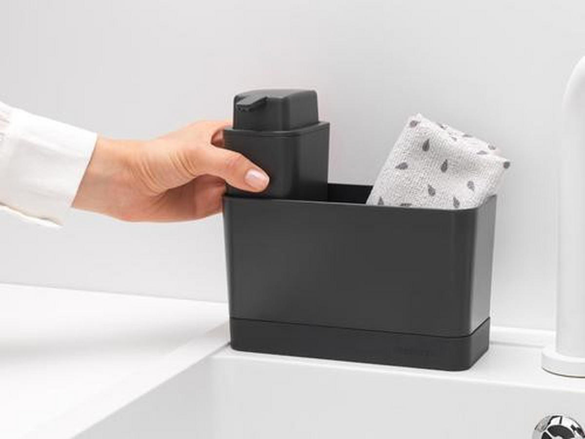 KÜCHENUTENSILIENHALTER - Dunkelgrau, Design, Kunststoff (9,1/19,6/12cm) - Brabantia