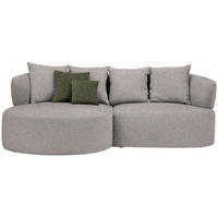 ECKSOFA in Chenille Greige  166/235 cm  - Greige/Schwarz, MODERN, Kunststoff/Textil (166/235cm) - Hom`in