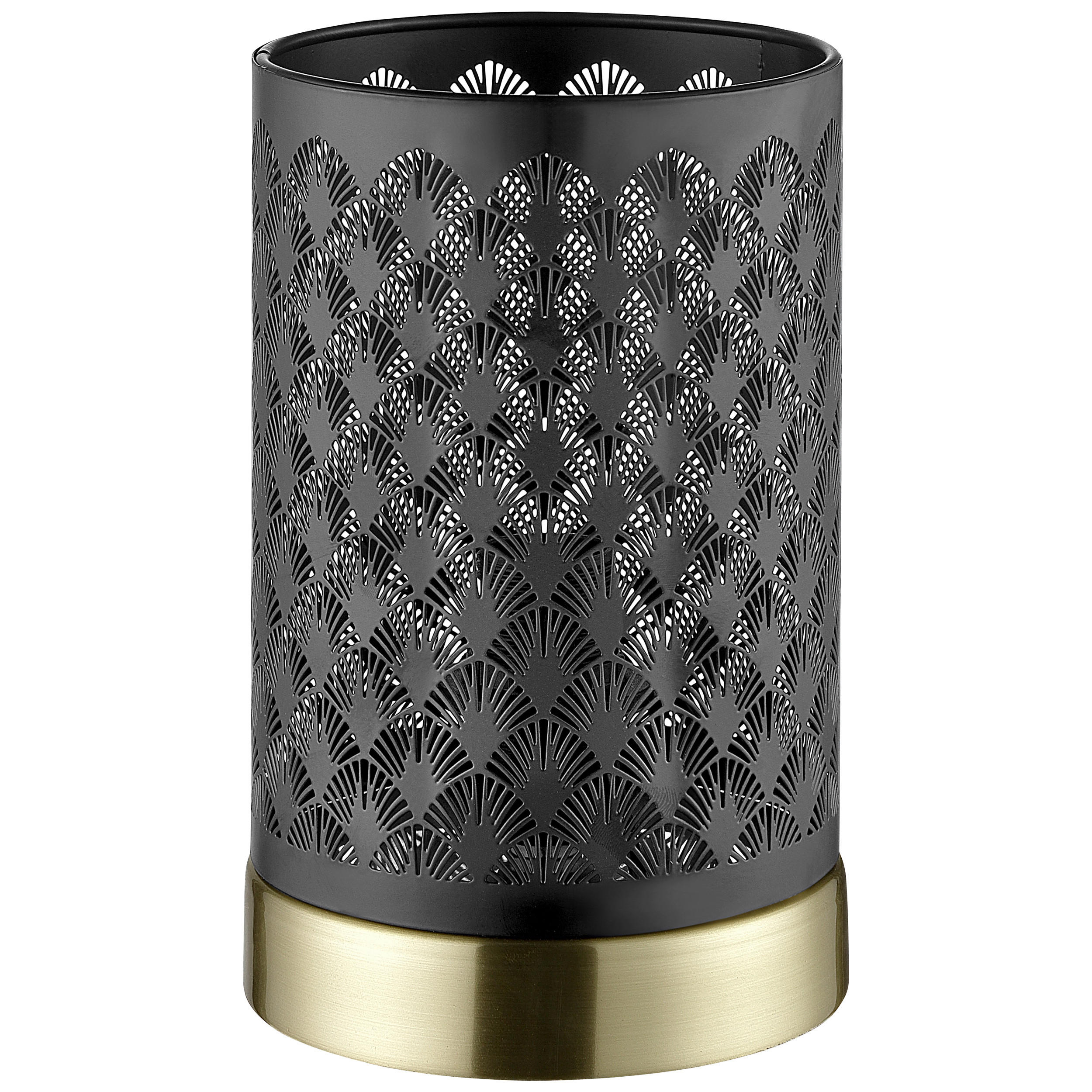 TISCHLEUCHTE  12/ 19 cm   - Goldfarben/Schwarz, Basics, Metall ( 12/ 19cm) - Brilliant