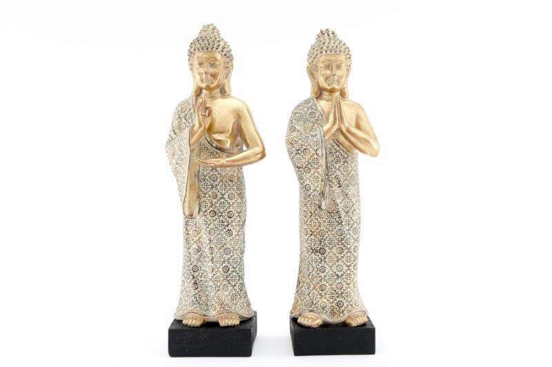 BUDDHA  - aranyszínű, Basics, műanyag (12.5/41/10cm)