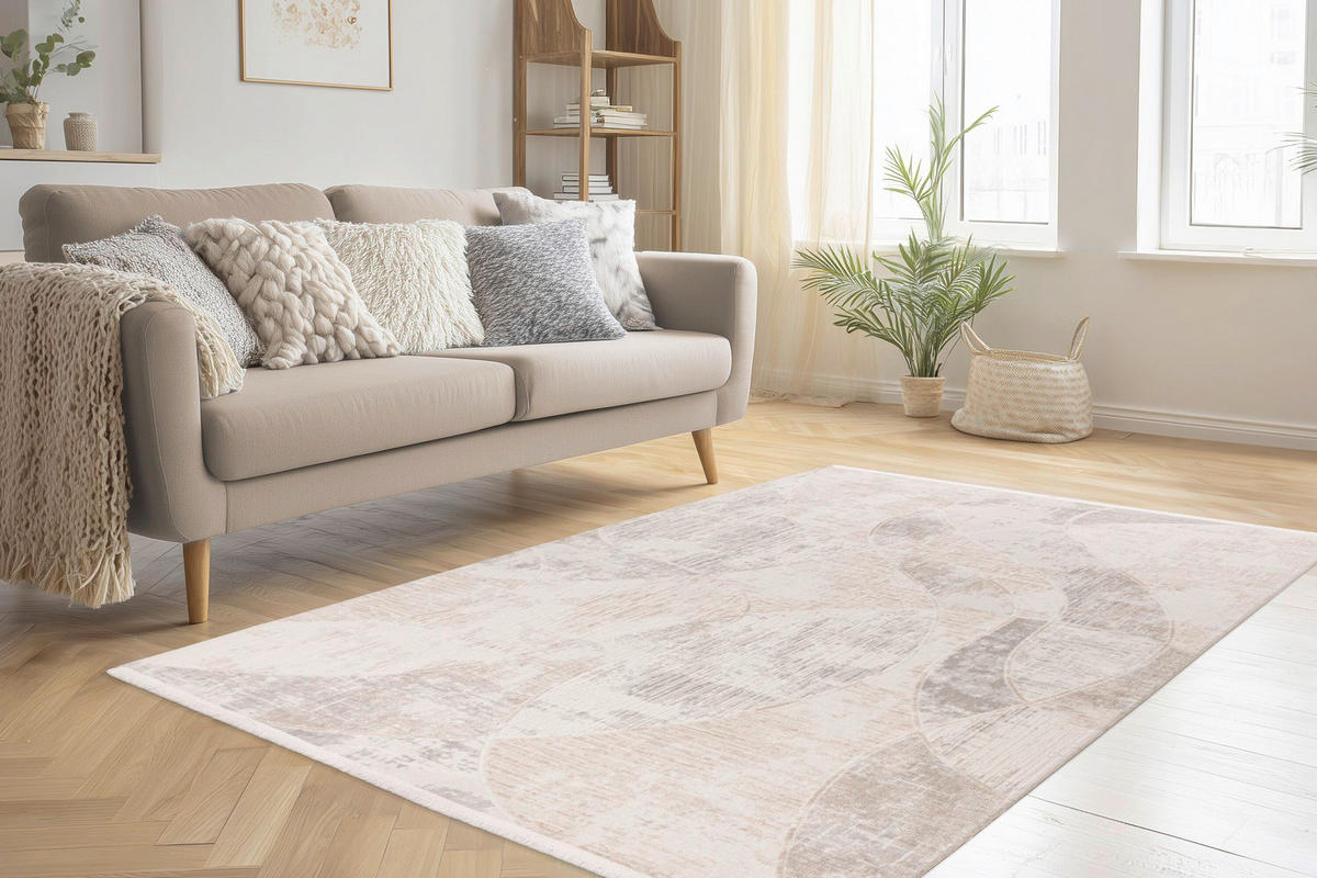 FLACHWEBETEPPICH 160/230 cm Jardin Beige  - Beige, Design, Textil (160/230cm) - Pierre Cardin