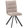 STUHL beflockt Braun, Schwarz  - Schwarz/Braun, Design, Textil/Metall (47,5/92/59cm) - Cantus