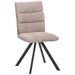 STUHL beflockt Braun, Schwarz  - Schwarz/Braun, Design, Textil/Metall (47,5/92/59cm) - Cantus
